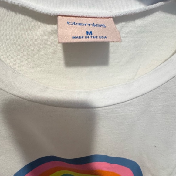 Bloomies Womens Rainbow Graphic Cotton T-Shirt - Picture 3 of 6